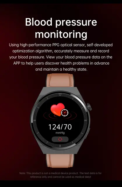 Montre intelligente pour contrôler la pression artérielle, homme et femme