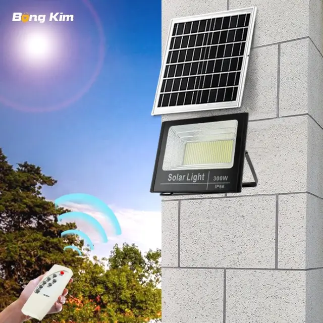 Lampe Solaire LED Étanche avec Télécommande 300 watts