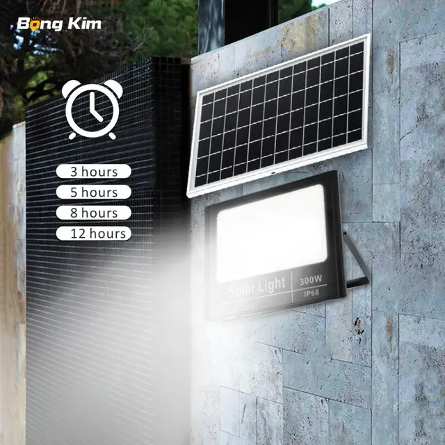 Lampe Solaire LED Étanche avec Télécommande 300 watts