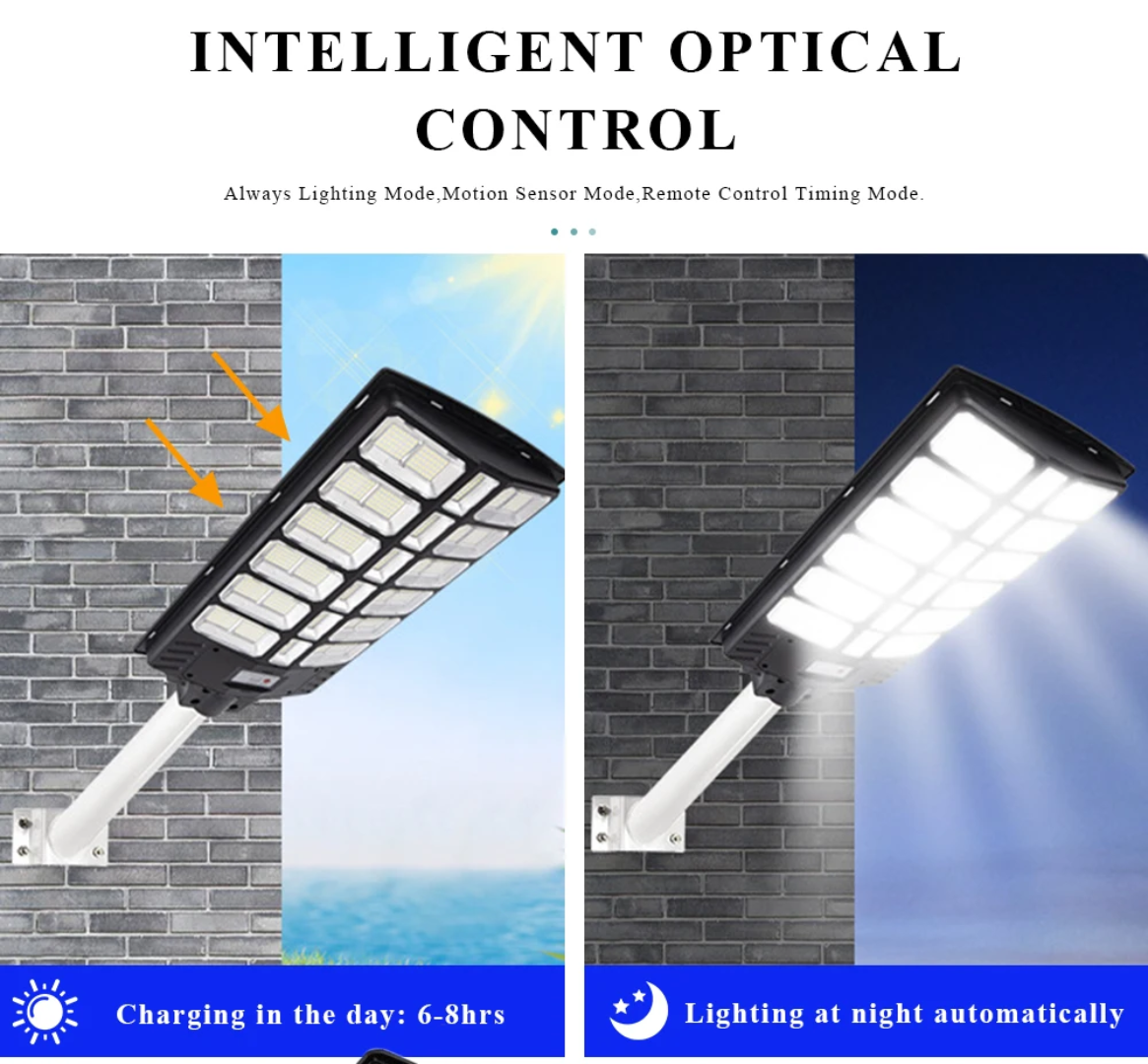 Lampadaire solaire LED JORTAN 1600 Watts