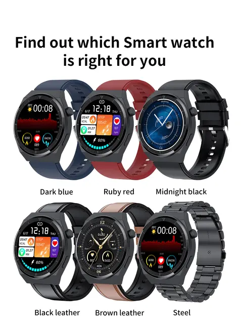 Montre intelligente pour contrôler la pression artérielle, homme et femme