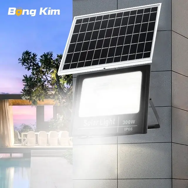 Lampe Solaire LED Étanche avec Télécommande 300 watts